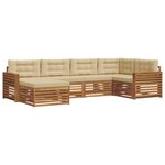 vidaXL Ensemble de canapés d'extérieur 6 Pièces Naturel et Beige