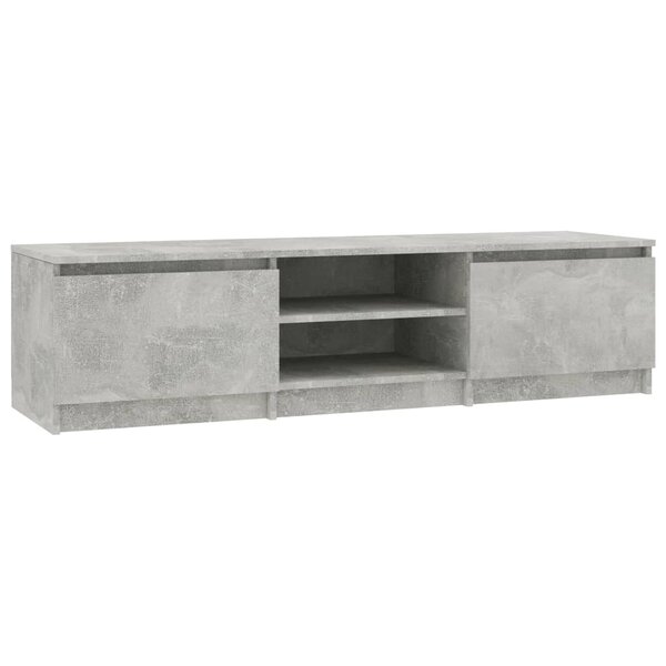 vidaXL Meuble TV Gris béton 140x40x35 5 cm Bois d'ingénierie