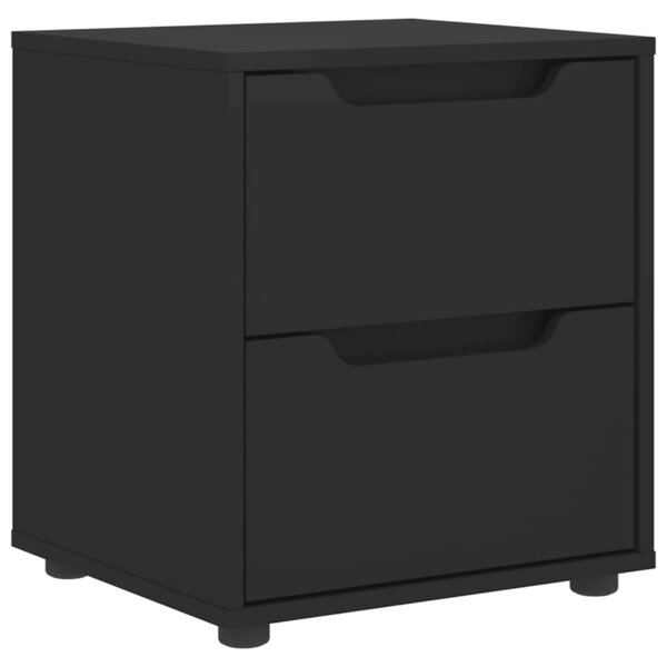 vidaXL Table de chevet VISNES noir 45x40x50 cm bois d'ingénierie