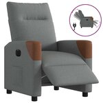 vidaXL Fauteuil inclinable électrique Gris foncé Tissu