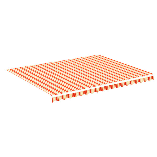 vidaXL Tissu de remplacement pour auvent Jaune et orange 4 5x3 5 m