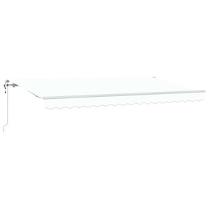 vidaXL Auvent Rétractable Blanc 400 x 200 cm tissu