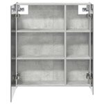 vidaXL Armoire Miroir de Salle de Bain Gris béton 63 5 x 15 5 x 70 cm