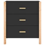 vidaXL Buffet Noir 62x38x70 cm Bois d'ingénierie