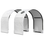 vidaXL Tunnel de lit 2 Pièces Blanc 211 x 52 5 x 2 cm Polyester