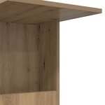 vidaXL Table d'appoint avec roue Chêne artisanal 40 x 35 x 60 cm