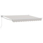 vidaXL Auvent rétractable Gris clair et blanc 3 5 x 2 m