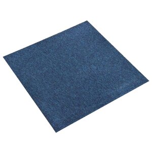 vidaXL Tapis 20 pc Bleu foncé 50 x 50 cm 100  Polypropylène