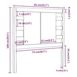 vidaXL Tête de lit 81x4x100 cm Bois massif de pin