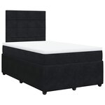 vidaXL Sommier à lattes de lit avec matelas noir 120x190 cm velours