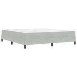 vidaXL Lit à ressorts avec matelas Gris clair 180 x 220 cm tissu
