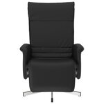 vidaXL Fauteuil inclinable avec repose-pieds noir similicuir