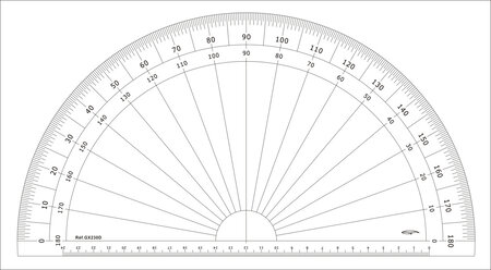 Rapporteur 1/2 cercle degrés Ø 30 cm