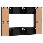 vidaXL Ensemble meuble TV 8 Pièces Chêne Noir 181 x 30 x 120 cm