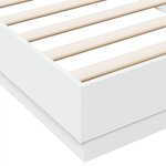 vidaXL Cadre de lit sans matelas blanc 100x200 cm bois d'ingénierie