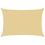 vidaXL Voile d'ombrage sable 6x5 m 100   polyester oxford