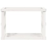 vidaXL Porte-bûches d’extérieur Blanc 108x52x74 cm Bois massif de pin
