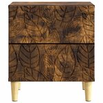 vidaXL Table de chevet Chêne fumé 43 x 34 5 x 48 cm Bois d'ingénierie