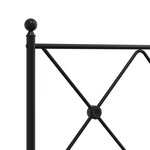 vidaXL Cadre de lit métal sans matelas avec pied de lit noir 80x200 cm