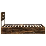 vidaXL Cadre de lit avec tiroir avec tête de lit Bois d'ingénierie