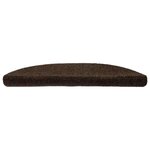 vidaXL Tapis d'escalier auto-adhésifs 20 pièces 56 x 17 x 3 cm Marron Demi-rond