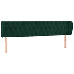 vidaXL Tête de lit avec oreilles Vert foncé 203x23x78/88 cm Velours