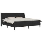 vidaXL Cadre de lit avec matelas Noir 200 x 200 cm Velours