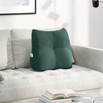 vidaXL Coussin de Dos Vert foncé 45 x 24 x 50 cm Velours