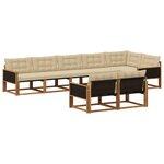 vidaXL Ensemble de canapés d'extérieur 8 Pièces Naturel et Beige