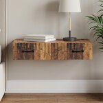vidaXL Table d'appoint murale 87 5 x 34 5 x 17 cm Bois d'ingénierie