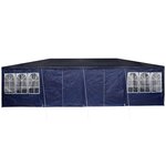 vidaXL Tente de Fête avec 12 Parois Bleues 8x4 m PE