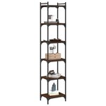 vidaXL Bibliothèque 6 niveaux chêne marron 40x30x188cm bois ingénierie