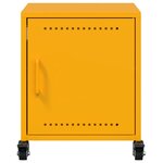vidaXL Tables de chevet 2 Pièces jaune moutarde 36x39x43 5 cm acier