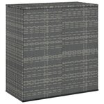 vidaXL Boîte à coussins de jardin Résine tressée 100x49x103 5 cm Gris
