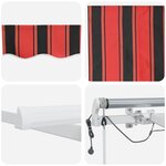 vidaXL Auvent rétractable automatique avec LED en orange et marron  500x300 cm