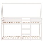 vidaXL Lit superposé sans matelas blanc 90x190 cm bois de pin massif