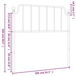vidaXL Tête de lit métal blanc 100 cm