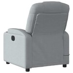vidaXL Fauteuil de massage inclinable électrique gris clair tissu