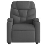 vidaXL Fauteuil de massage inclinable gris foncé tissu