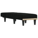 vidaXL Chaise longue noir tissu