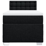vidaXL Sommier à lattes de lit et matelas Noir 80x200 cm Tissu