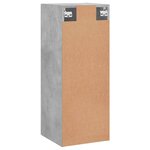 vidaXL Armoire murale gris béton 34 5x34x90 cm bois d'ingénierie