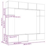 vidaXL Ensemble meuble TV 8 Pièces Chêne noir 100 x 30 x 30 cm