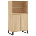 vidaXL Buffet haut Chêne sonoma 60x36x110 cm Bois d'ingénierie