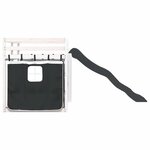 vidaXL Lit superposé sans matelas avec toboggan blanc noir 80x200 cm