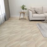 vidaXL Dalles de plancher autoadhésives 55 Pièces PVC 5 11 m² beige rayé