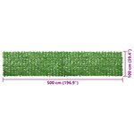 vidaXL Écran de balcon avec feuilles vert 500x100 cm