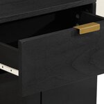 vidaXL Table de chevet noir 50x33x60 cm bois d'ingénierie