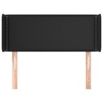vidaXL Tête de lit avec oreilles Noir 93x16x78/88 cm Similicuir