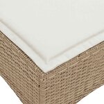 vidaXL Tabourets jardin coussins 2Pièces beige 55x55x36 cm résine tressée